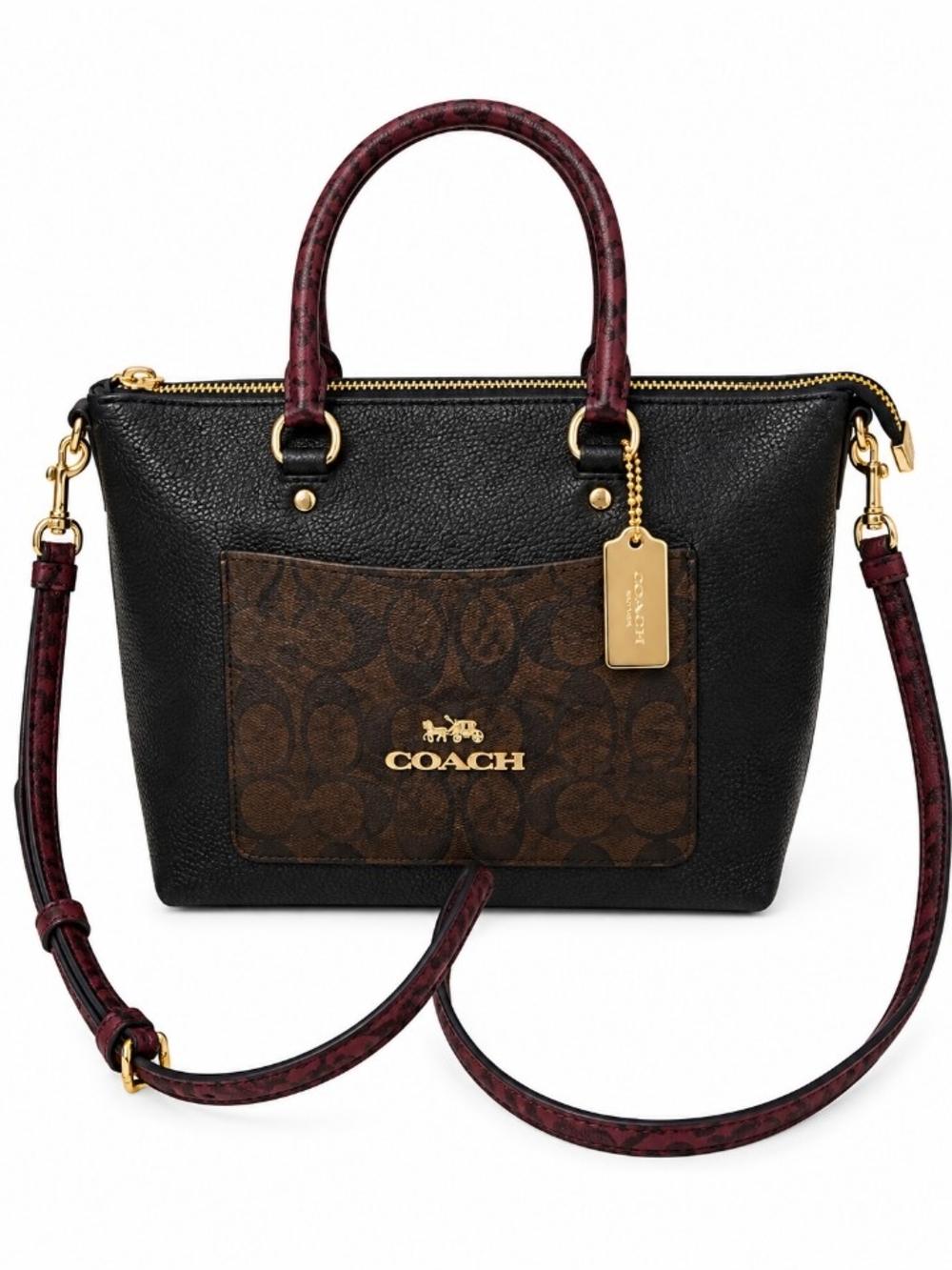 Coach Signature Mini Emma Python Handbag Crossbody